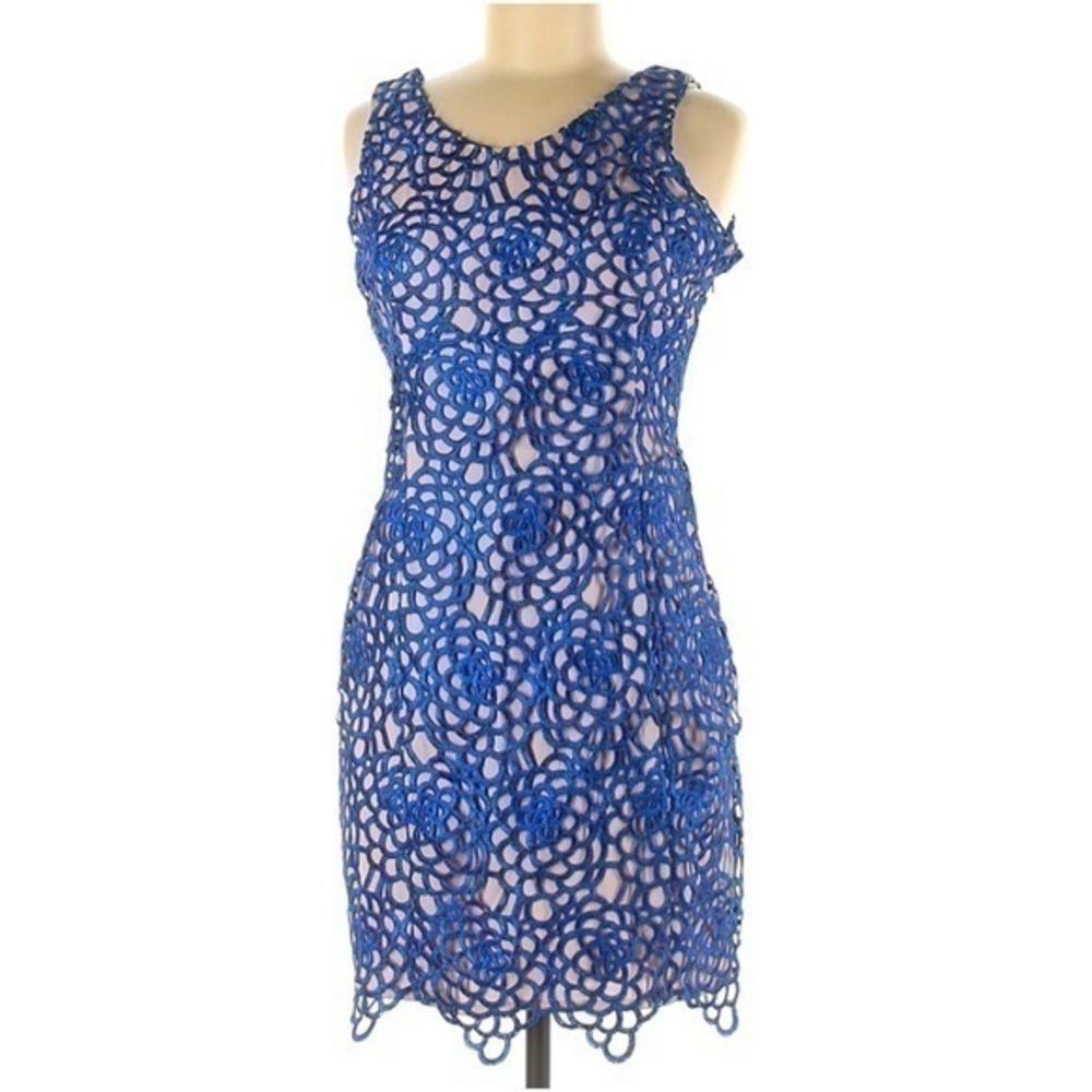 Minuet Blue Lace Cocktail Dress